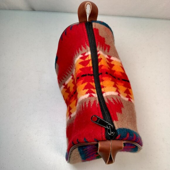 Vintage Pendleton Travel Pouch Cosmetic Toiletry Bag Zip Up Southwestern Wool - Picture 12 of 16